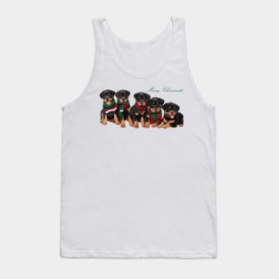 Merry Chrismutts Dog Family Holiday Greeting Tank Top